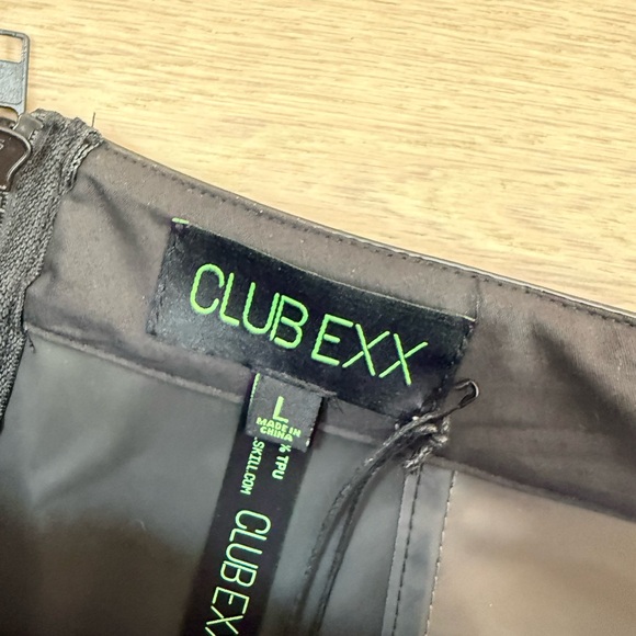 DOLLS KILL Club Exx Black PVC Masochistic Magic Mini Skirt NWT L - Picture 4 of 4